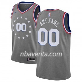 Camiseta Hombre Philadelphia 76ers Personalizadas 2018-19 Nike City Edition Gris Swingman